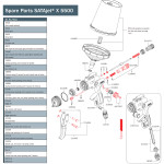 Stříkací pistole SATAjet X 5500 RP, tryska 1,3 tvar I, kelímek RPS, otočný kloub