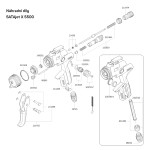 SATAjet X 5500 RP DIGITAL, stříkací pistole s otočným kloubem a RPS kelímkem