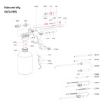 SATA HRS tlaková pistole na dutiny s 1l kelímkem, regulace materiálu, bez sond
