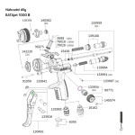 SATAjet 1000 B RP, stříkací pistole s plastovou nádobkou 0,6 l