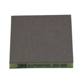 3M Oboustranná brusná houba, 124 x 98 mm, superjemná P500 - P600, zelená