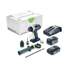 Akumulátorový vrtací šroubovák Festool QUADRIVE TDC 18/4 5,0/4,0 I-Plus