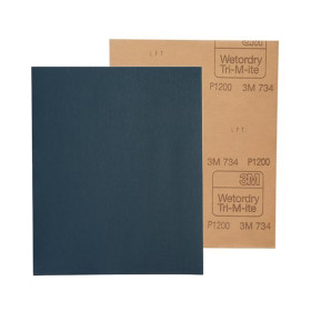 Brusný papír 3M Wetordry 734, obdélníkový arch 230 x 280 mm, voděodolný, různé zrnitosti