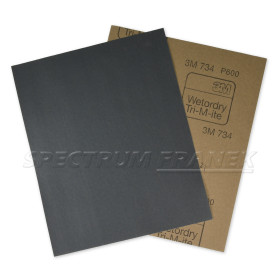 Brusný papír 3M Wetordry 734, P400, obdélníkový arch 230 x 280 mm, voděodolný
