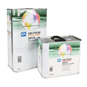 D8125 HS čirý lak 5 l + D8263 tužidlo 2,5 l, PPG Deltron, zvýhodněná sada