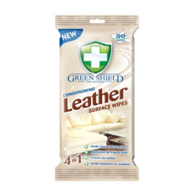 Green Shield úklidové vlhčené ubrousky na kůži a koženku, 50 ks