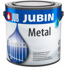 Jubin metal 1001 bílá antikorozní barva na kov značky JUB 2,25 l