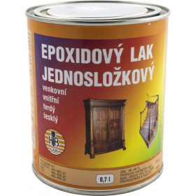 Lak HB epoxidový jednosložkový lak na dřevo a kov, lesklý  0,7 l