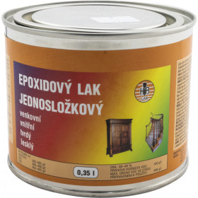 Lak HB epoxidový jednosložkový lak na dřevo a kov, lesklý 0,35 l