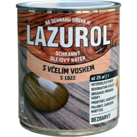 Lak LAZUROL S1022, ochranný olejový nátěr s včelím voskem 0,75 l