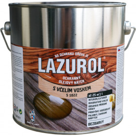 Lak LAZUROL S1022, ochranný olejový nátěr s včelím voskem 2,5 l