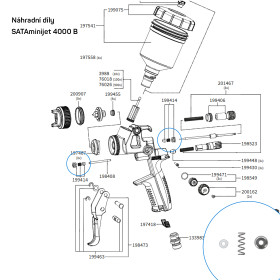 199414, Sada těsnění pro jehlu k SATAminijet 4400 B