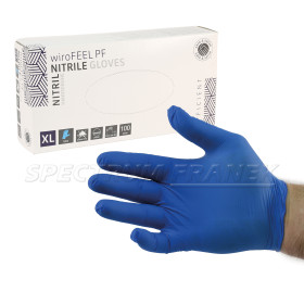 Nitrilové jednorázové rukavice, nepudrované, nesterilní, 100 ks, vel. L
