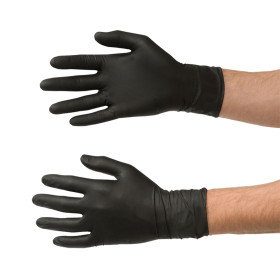 Nitrilové jednorázové rukavice Colad, velikost L, černé, 60 ks