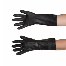 Průmyslové gumové rukavice, velikost XL, černé