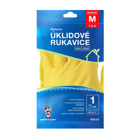 Rukavice gumové úklidové žluté M