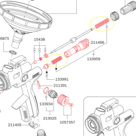 Sada pružinek pro pistole SATAjet X 5500 / 5000 B / 4000 B / 1000 B / 100 B, 1 pár