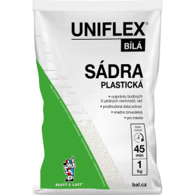 Sádra Uniflex bílá plastická, 1 kg