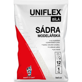 Sádra Uniflex modelářská, bílá 1 kg
