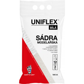 Sádra Uniflex modelářská, bílá 3 kg