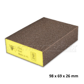 SIA 7991 siasponge, brusná houba měkká, 98 x 69 x 26 mm, fine - žlutá