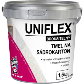 Uniflex tmel akrylový na sádrokarton, zdivo a dřevo 1,6 kg