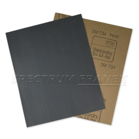 Brusný papír 3M Wetordry 734, obdélníkový arch 230 x 280 mm, voděodolný, různé zrnitosti