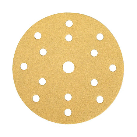 Brusný papír Mirka GOLD, kulatý, průměr 150 mm, 15 děr, různé zrnitosti