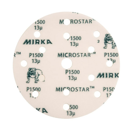 Brusný papír Mirka MICROSTAR, průměr 150 mm, 15 děr, různé zrnitosti