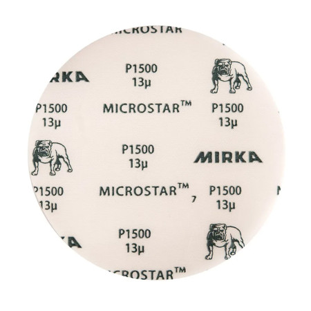 Brusný papír Mirka MICROSTAR, průměr 150 mm, bez děr, různé zrnitosti