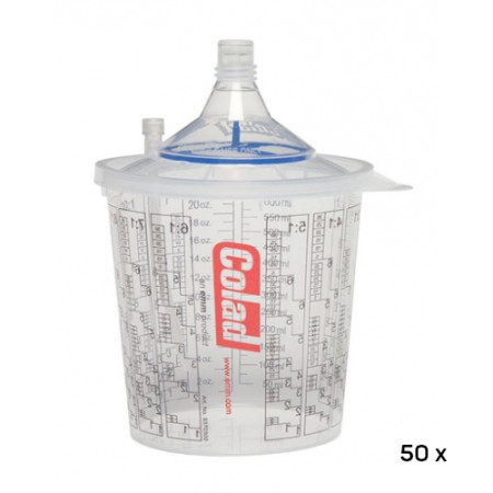 Colad Snap Lid System - sada 50 kelímků 700 ml s víčky a sítky 130 µm