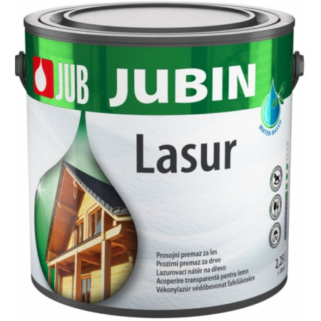 Jubin lasur 100 okr, vodou ředitelná lazura začky JUB 2,25 l