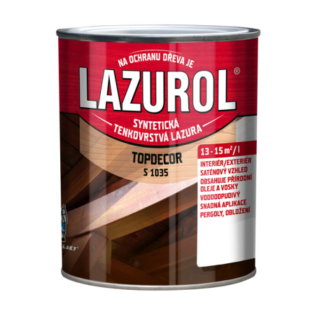 LAZUROL Topdecor S1035, tenkovrstvá lazura na dřevo