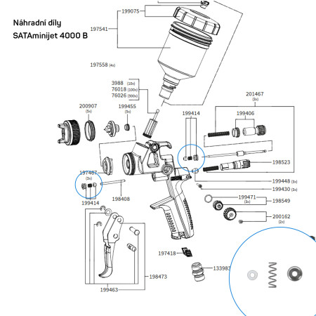 Náhradní sada těsnění pro jehlu k SATAminijet 4400 B