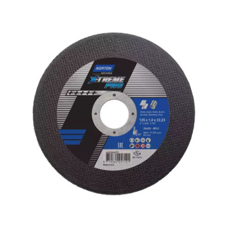 Řezný kotouč Norton X-Treme Pro, 125 x 1,0 x 22,23 mm