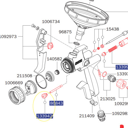 Držák těsnění pro SATAjet X 5500 / 5000 B / 1000 B / 100 B