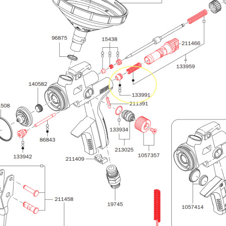Těsnění pro vzduchový ventil pro SATAjet X 5500 / 5000 B / 4000 B / 1000 B / 100 B