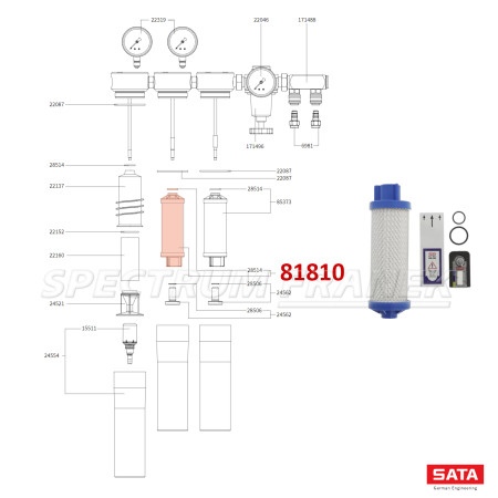 81810 - Vložka filtru pro filtry SATA řady 200, 300 a 400