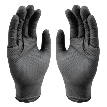 ZVG Nitril Structure Grip - nitrilové rukavice se strukturovaným povrchem, černé, XL,100 ks