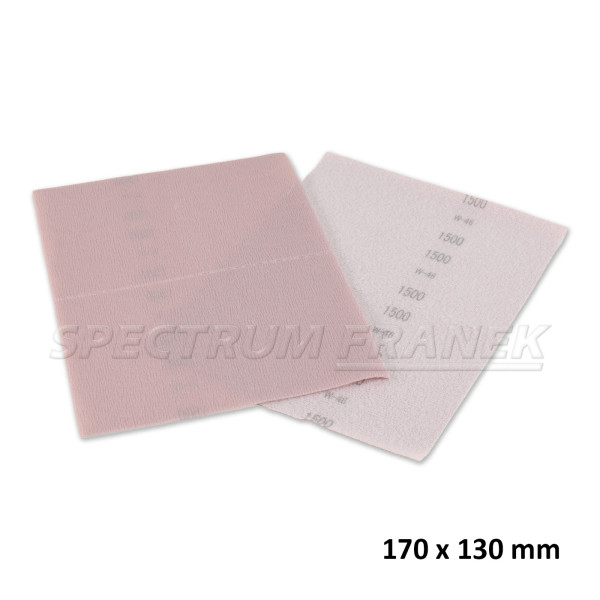 Brusný arch Norton SuperFlexible Film Q775, P1500, výsek 170 x 130 mm, růžový