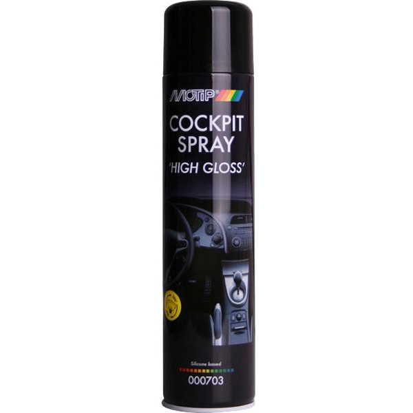 Cockpit Spray, čisticí prostředek na přístrojové desky zn. Motip, vysoký lesk, 600 ml