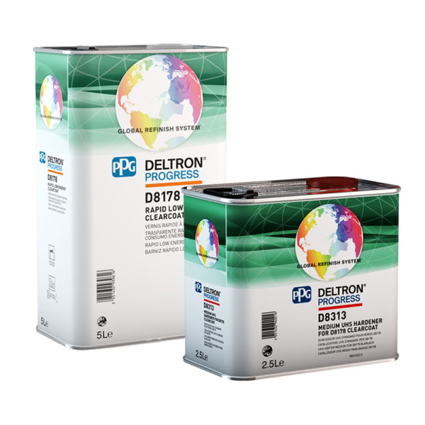 D8178 čirý lak 5 l + D8313 standardní tužidlo 2,5 l, PPG Deltron, zvýhodněná sada