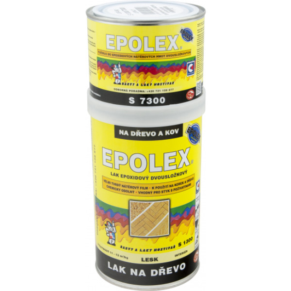 Lak Epolex S1300 2K dvousložkový lak na dřevo + tužidlo, 840 g