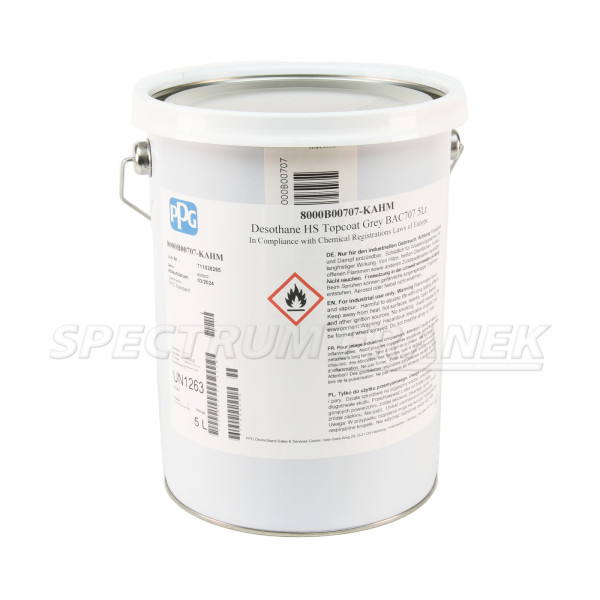 PPG Aerospace CA8000 BAC707 Desothane HS PU vrchní lak, šedý, 5 l