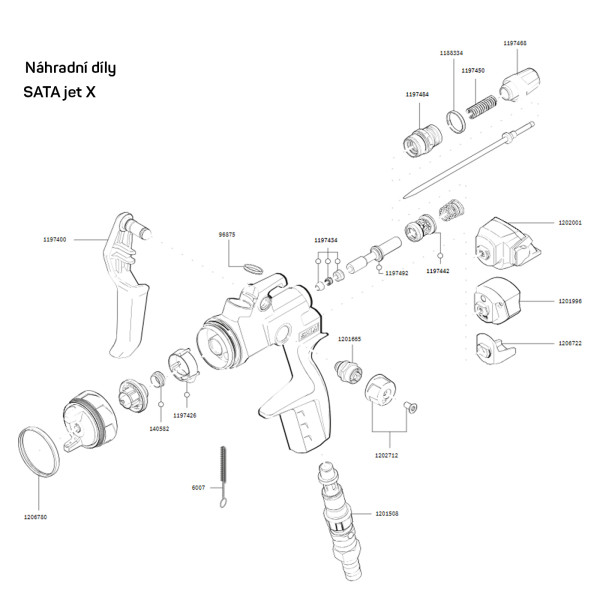SATA jet X RP BASIC, stříkací pistole