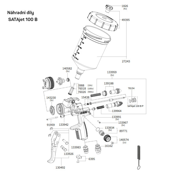 SATAjet 100 B F RP, stříkací pistole