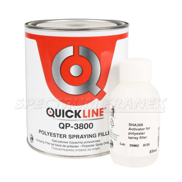 QP-3800, Quickline polyesterový stříkací tmel včetně tužidla, 1,085 l