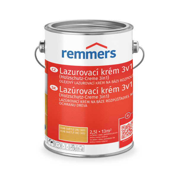 Remmers Lazurovací krém 3v1 – venkovní olejový lazurovací krém na dřevo