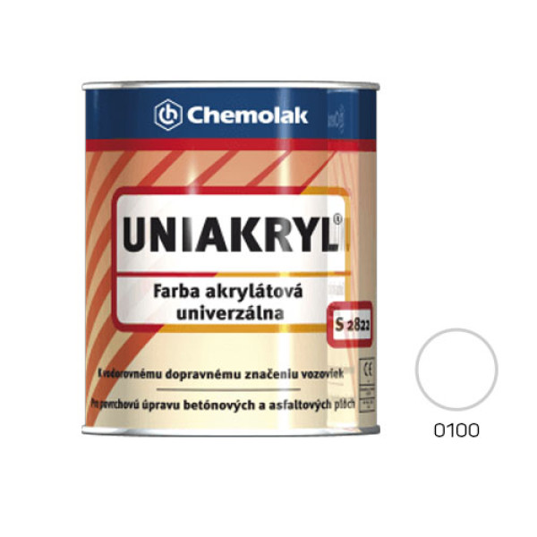 UNIAKRYL S-2822 barva na vodorovné dopravní značení, bílá, 10 kg