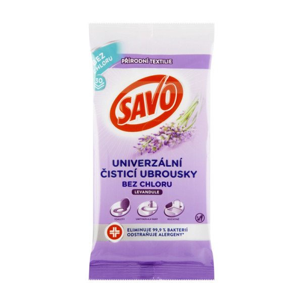 Vlhčené ubrousky SAVO Univerzální, 30 ks